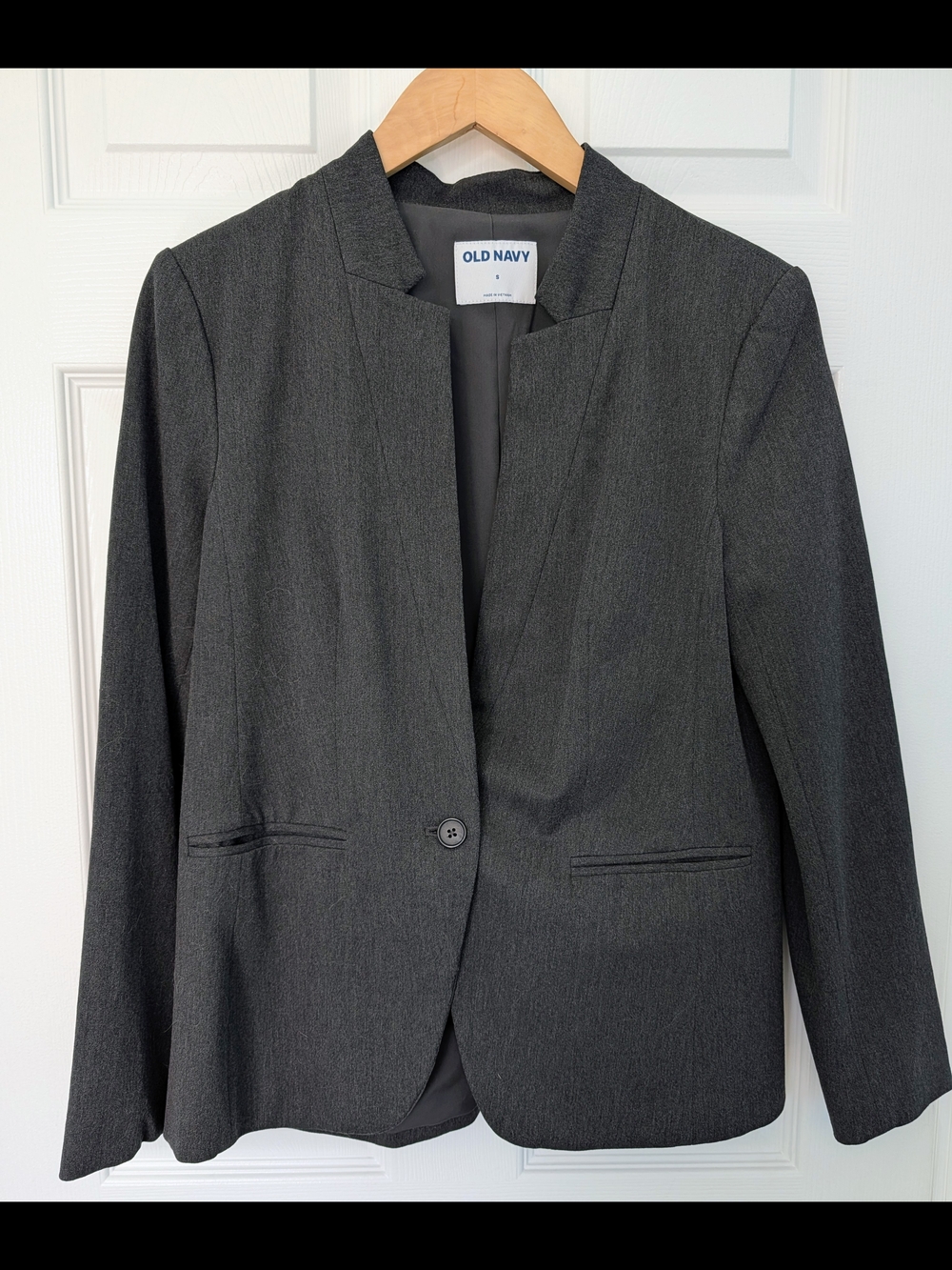 Old Navy Heathered Twill Pixie Blazer